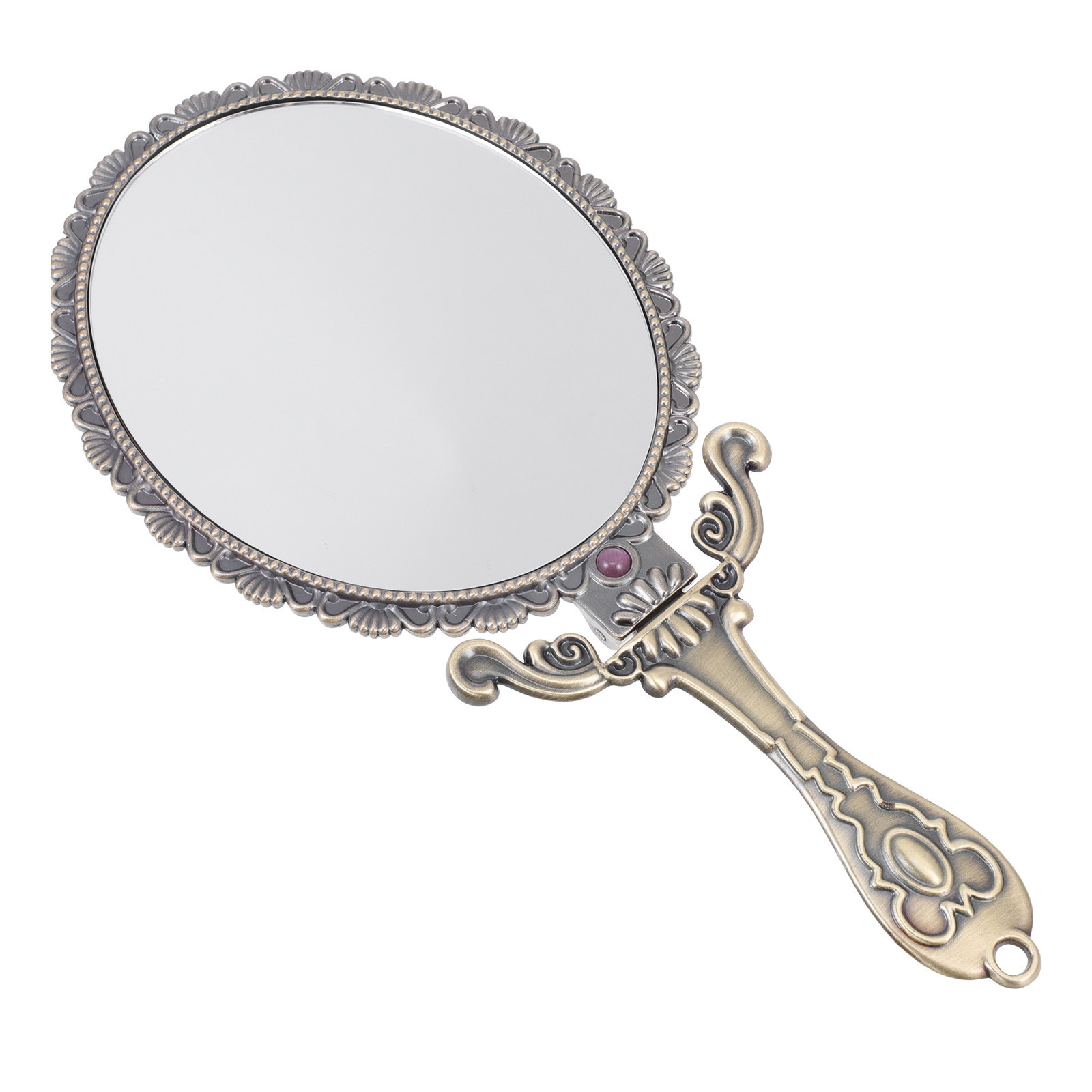 Beauty Rose Makeup - Vintage Rose Handheld Makeup Mirror Portable
