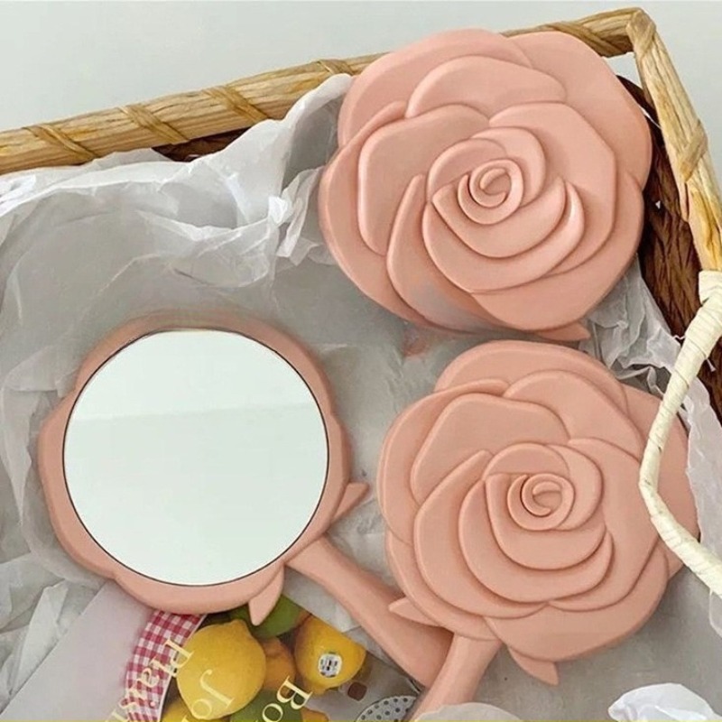 Beauty Rose Makeup - Portable Women Rose Makeup Mirror Hand