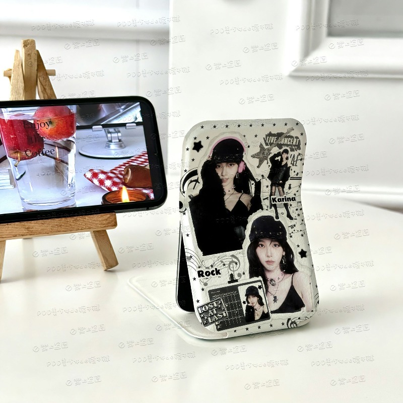 Makeup And Beauty - Aespas Mini Folding Makeup Mirror Vertical