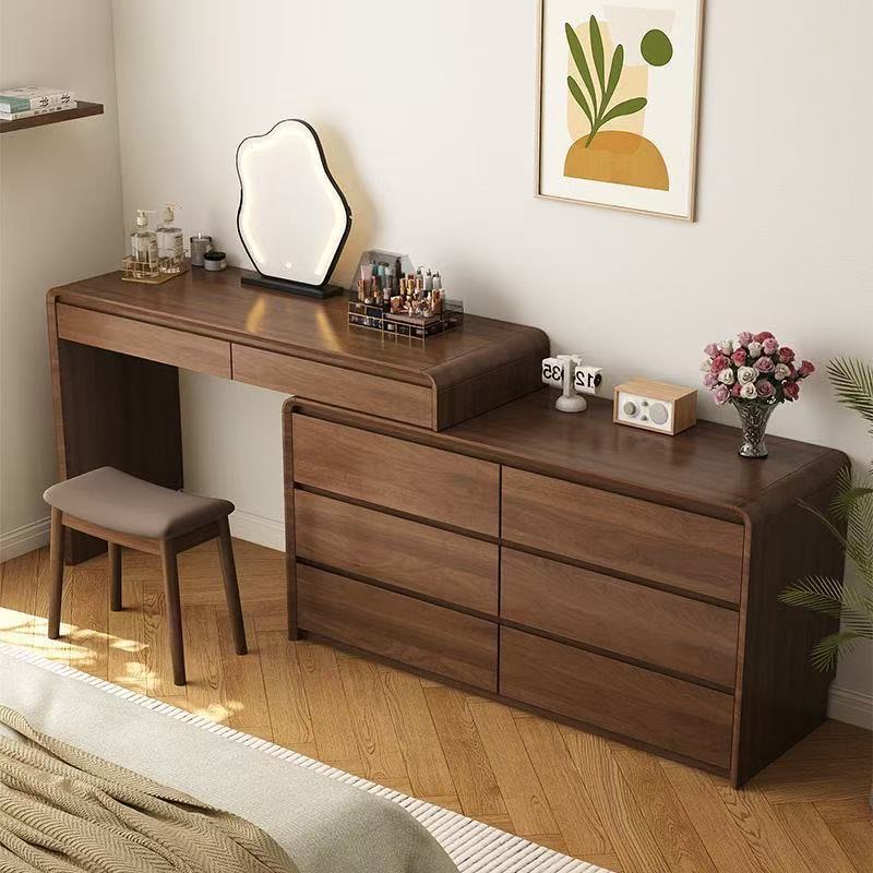 Makeup Beauty Lounge - Modern Dressing Table Wood Shelf Vanity