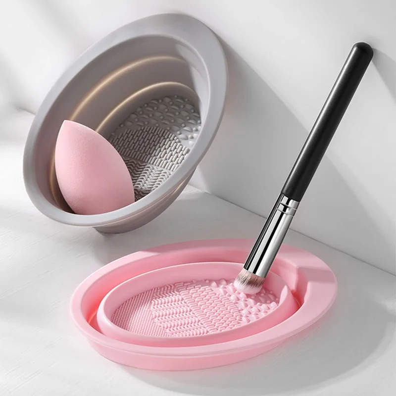 Beauty Makeup Foundation - Foldable Silicone Makeup Brush Cleaner Bowl