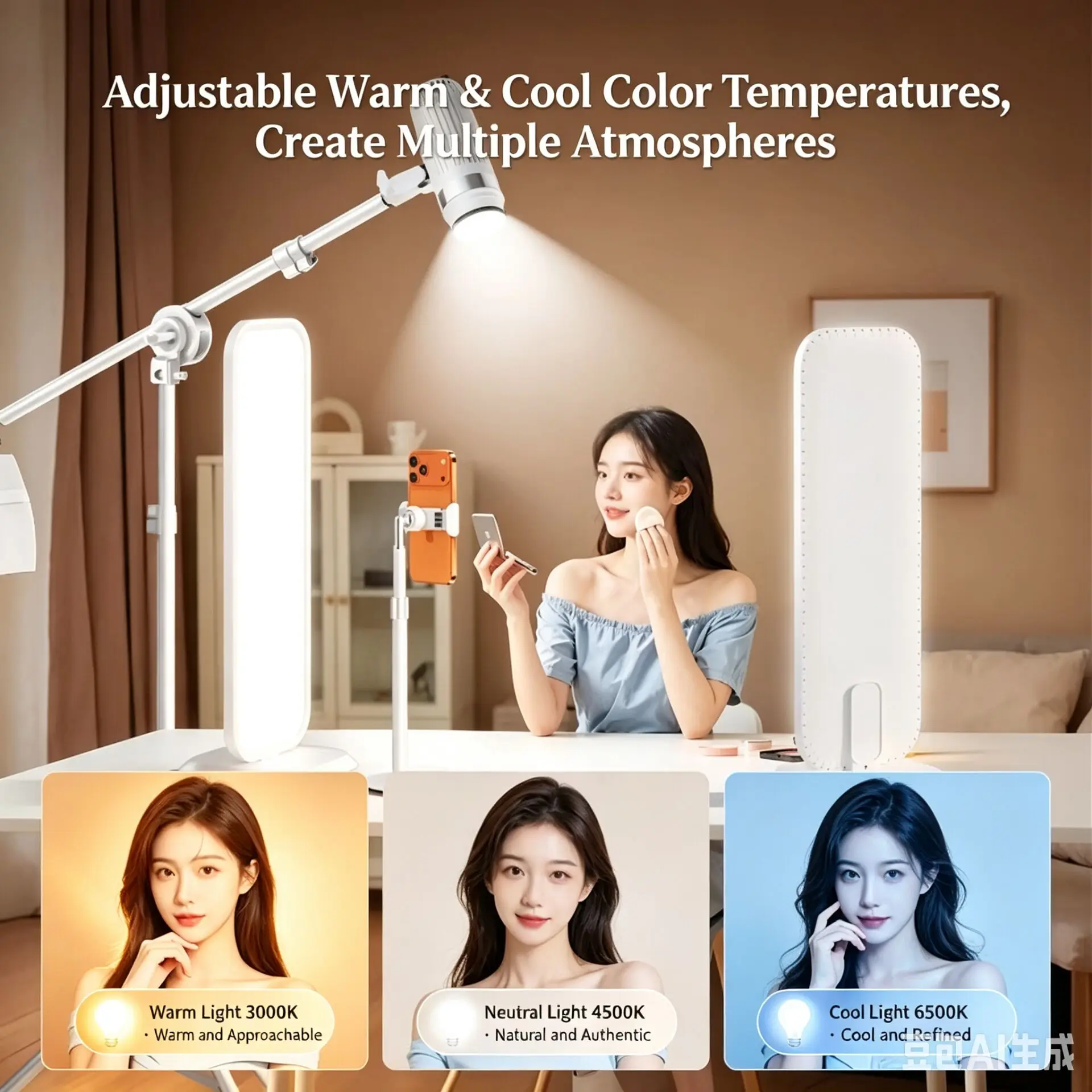 LED Desktop Half Body Fill Lig - đánh giá và giá Beauty Makeup Tiktok