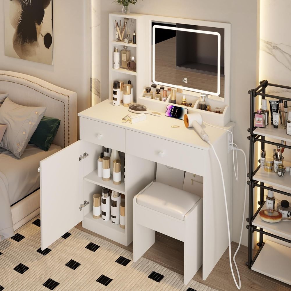 Dring Table Set, Large Storage - đánh giá và giá Beauty Makeup Outlet