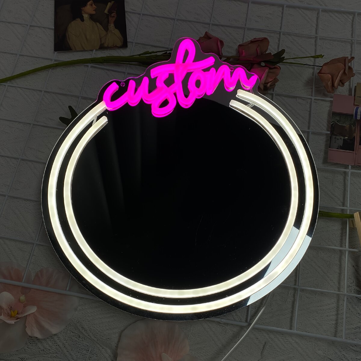 Custom Mirror Neon Signs, for  - đánh giá và giá Makeup Beauty Lounge