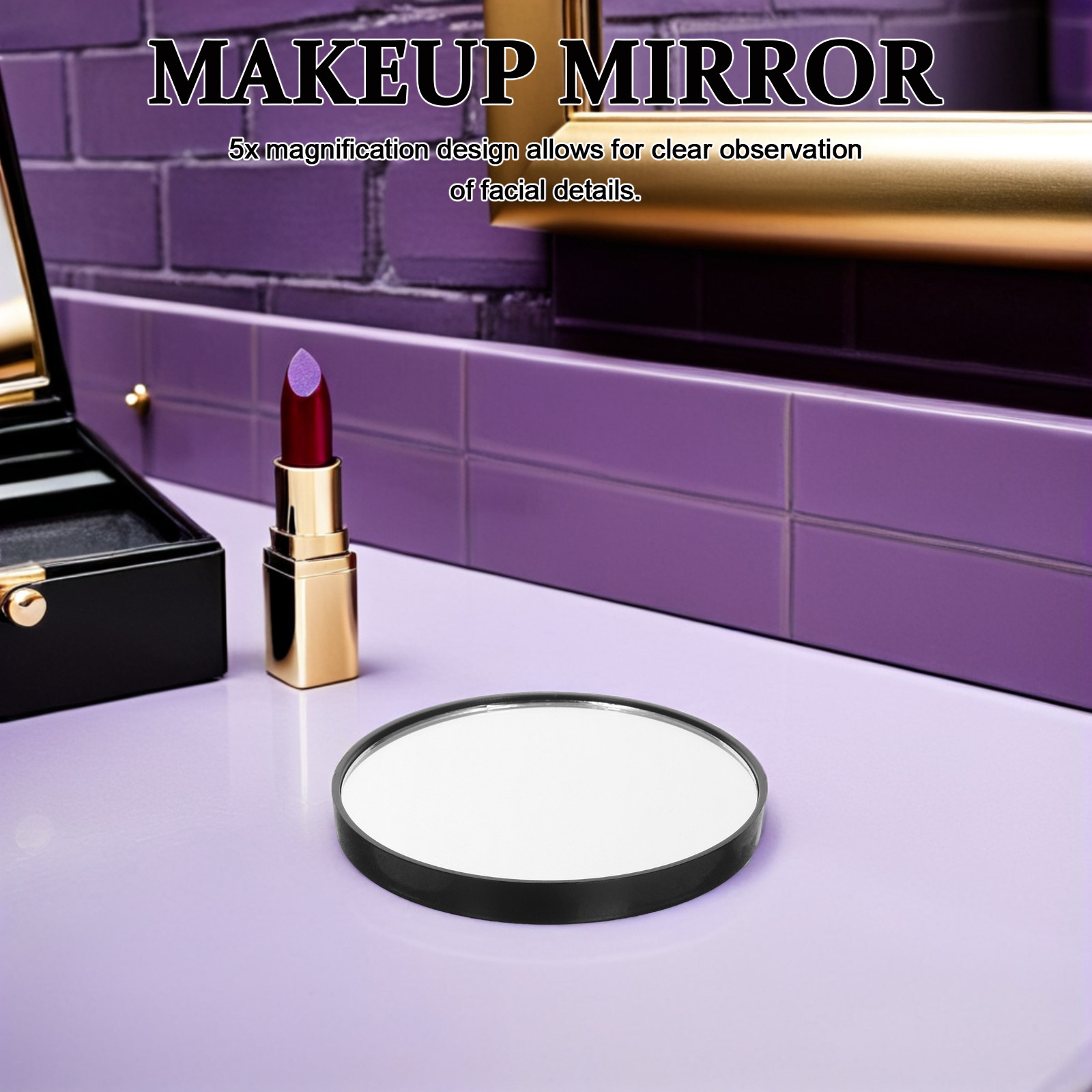 5Pcs Mini Travel Mirror 5X Gla - đánh giá và giá Beauty Works Makeup