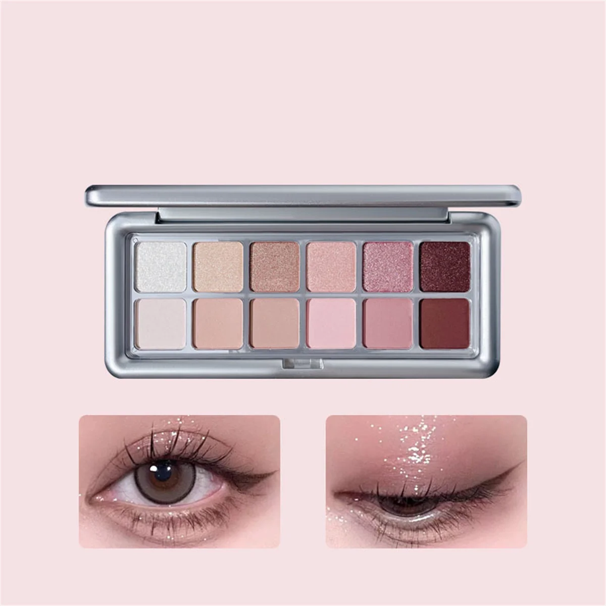 12 Color Eye Shadow Plate Matt - đánh giá và giá Beauty Huda Makeup