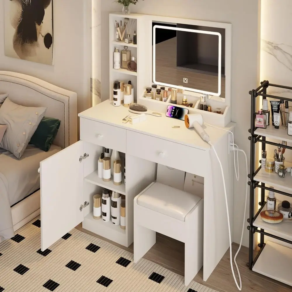 Dring Table Set, Large Storage - đánh giá và giá Beauty Makeup Outlet