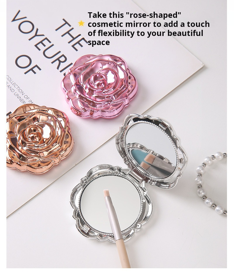 1PC Portable Mini Mirror Retro - đánh giá và giá Beauty Rose Makeup