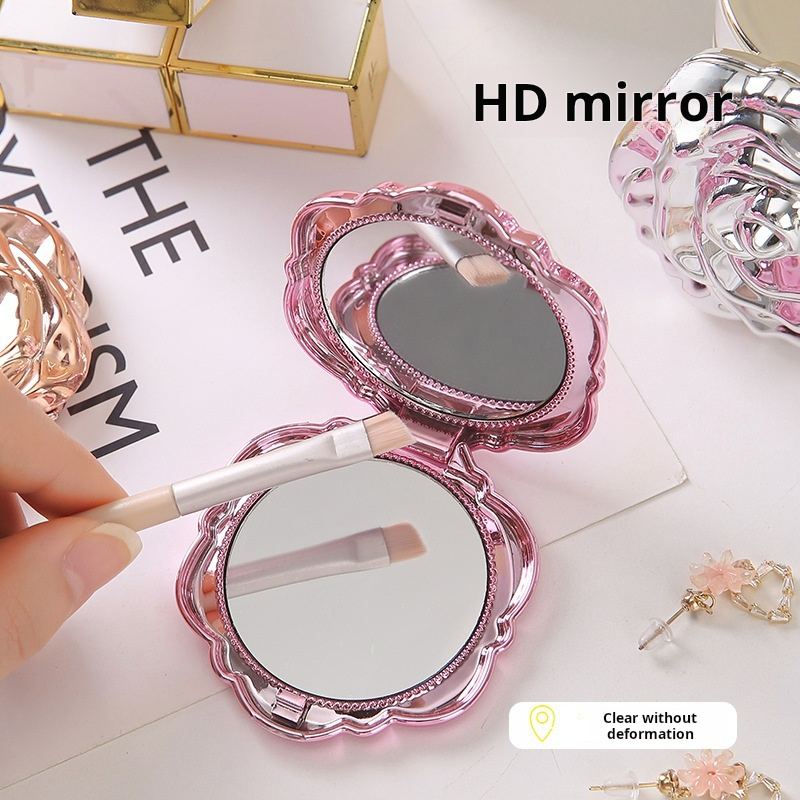 1PC Portable Mini Mirror Retro - đánh giá và giá Beauty Rose Makeup