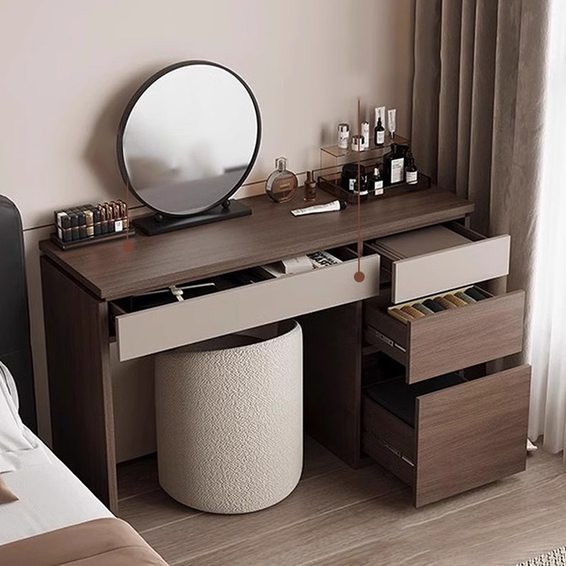 Wood Shelf Vanity Table Modern - đánh giá và giá Makeup Beauty Lounge