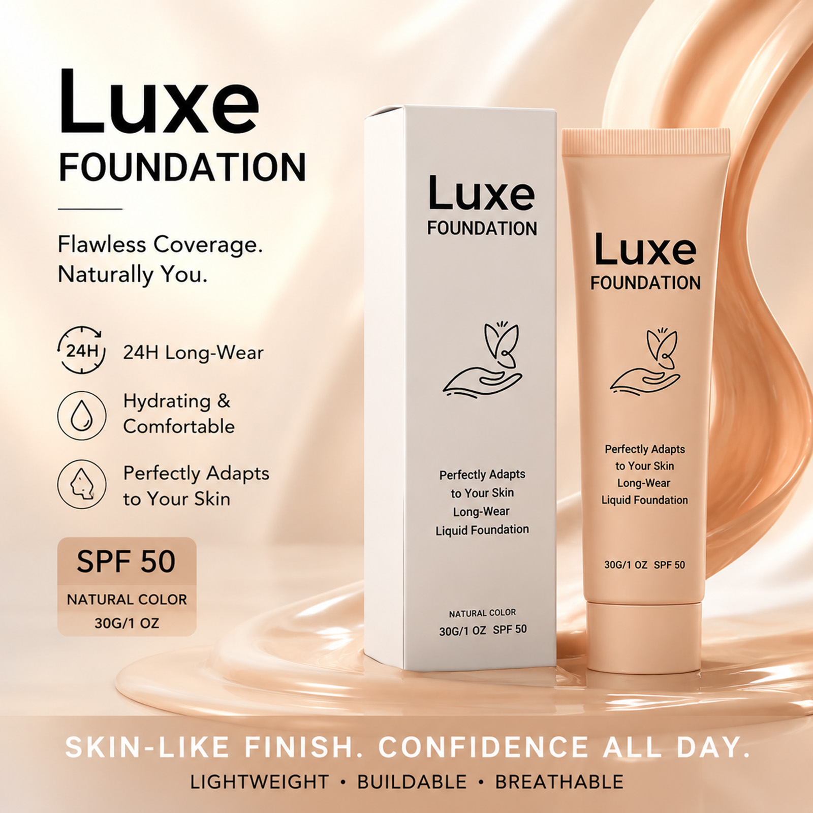 SPF 50+ Color Changing Foundat - đánh giá và giá Beauty Makeup Foundation