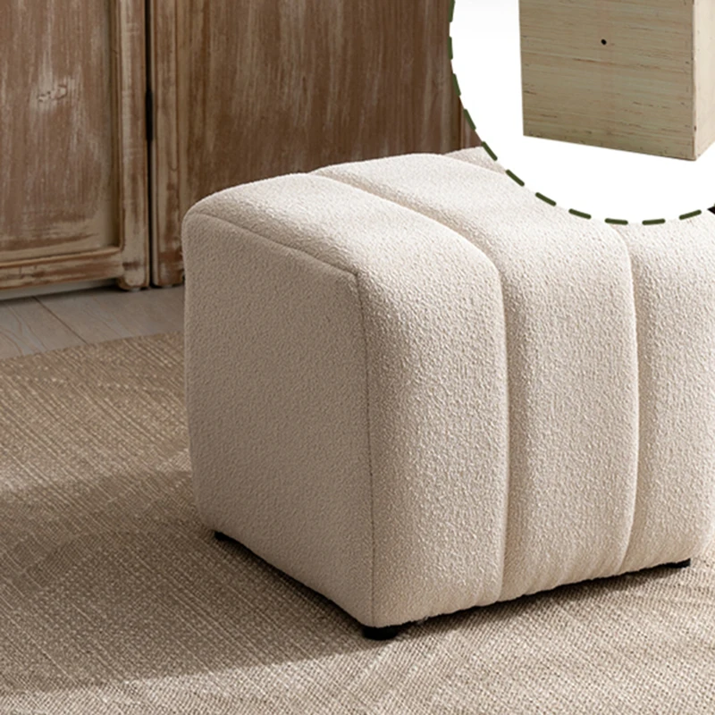 Grey Hallway Foot Stool Puffs  - đánh giá và giá Makeup Beauty Lounge
