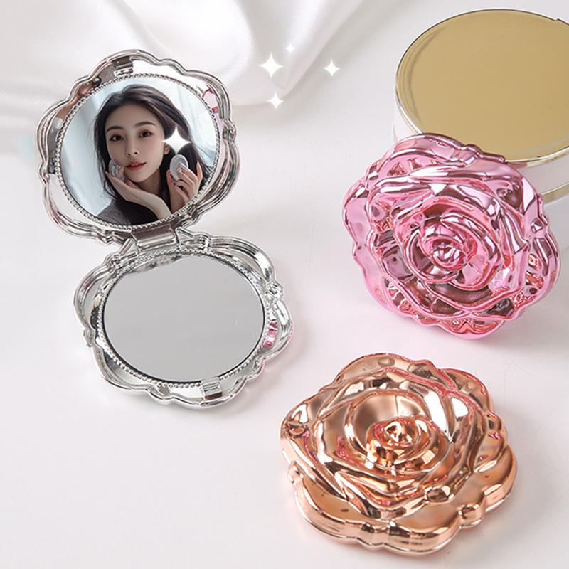 Portable Mini Mirror Retro Ros - đánh giá và giá Beauty Rose Makeup