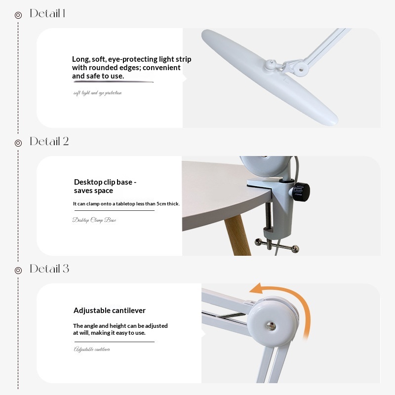LED Foldable Clamp Desk Lamp E - đánh giá và giá Beauty Works Makeup