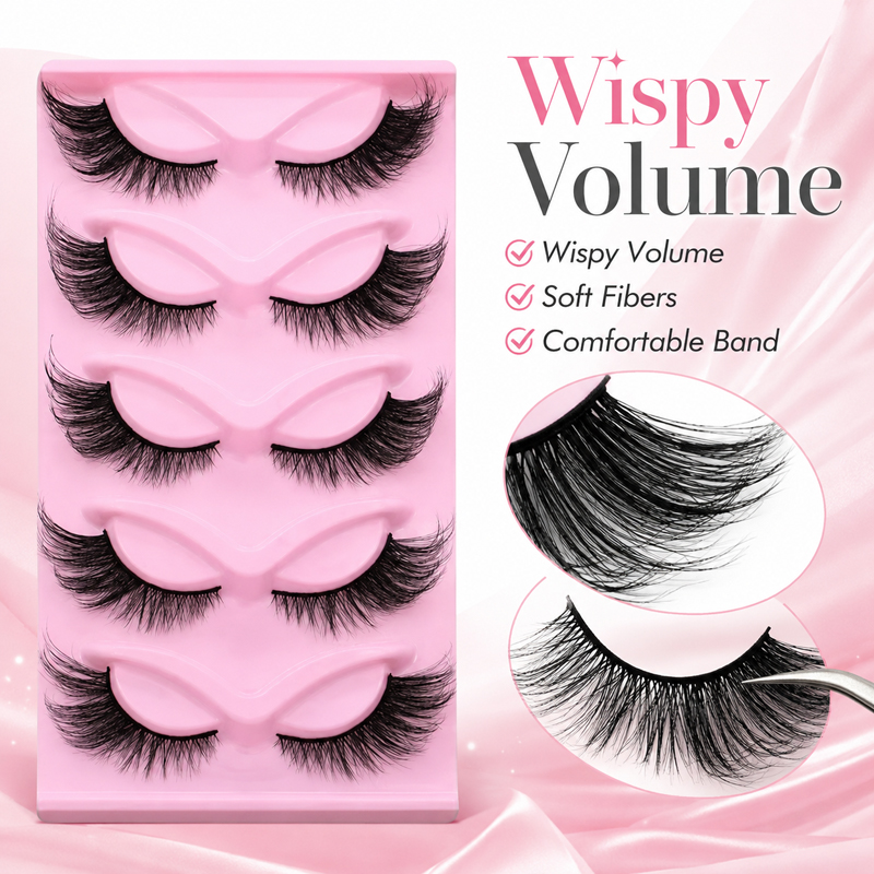 5 Pairs 2 Styles Wispy False E - đánh giá và giá Beauty Makeup Look