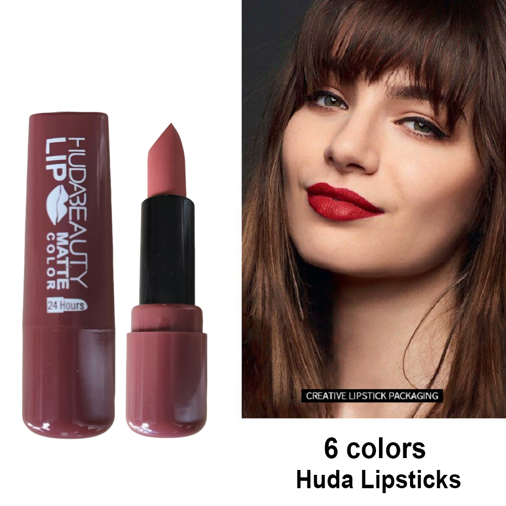 6 colors Lipstick Matte 3.8g H - đánh giá và giá Beauty Huda Makeup